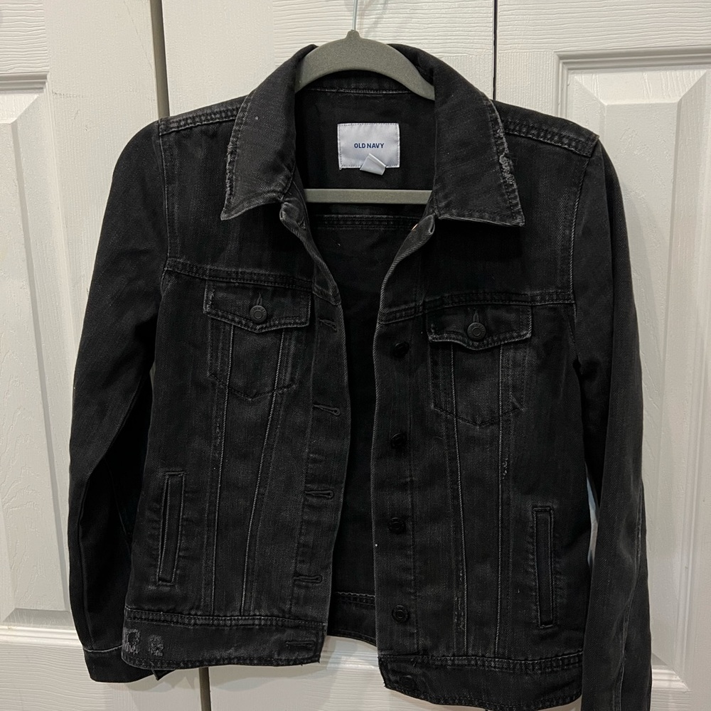 Black denim jacket